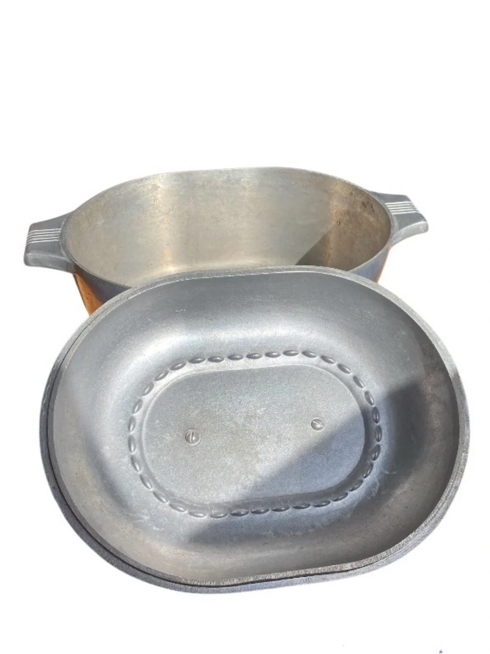 VTG GHC Magnalite 4.5 qt Dutch Oven Roaster & Lid made in USA Flat Bottom